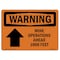 Signmission OSHA Warning Sign, 7" Height, Rigid Plastic, Mine Operations Ahead 1000 Feet With Symbol, Landscape OS-WS-P-710-L-12247 - alternate 1